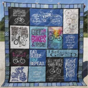 Cycle Like A Girl Quilt Blanket Tr12  Quilt